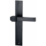 Türdrückergarnitur - HAGER 10.15/10.132/18 Serie Lecco - geschmiedet, patiniert - für Zimmertüren - Drückervierkant 8 mm