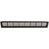 Lüftungsgitter Serie 3153.1, 458x65 mm, mit integrierten Befestigungsklemmen, Kunststoff schwarz