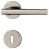 Türdrückergarnitur - HAGER 23.1136/23.1545 Serie Modulo - vernickelt - für Zimmertüren - Drückervierkant 8 mm