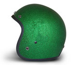 Retro Helmet Green Metalflake