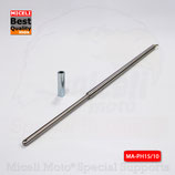 Kit perno acciaio tornito diametro 15-10 mm con boccola