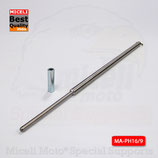 Kit perno acciaio tornito diametro 16-9 mm con boccola