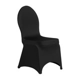 Stretch hoes voor stack chair stoelen - zwart