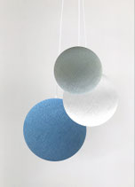 LAMPADARIO TRIPLO a GRAPPOLO (Ghiaccio-Bianco-Azzurro)