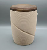 Magisches Band creme, Deckel Nussbaum