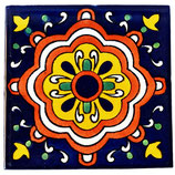 Mexiko Fliese Rustikal - ca. 10,5x10,5 cm - CUPULA