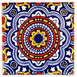 Mexiko Fliese Rustikal - ca. 10,5x10,5 cm - ROYAL BUNT