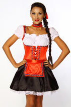 Dirndl 12104 rot/schwarz/weiß