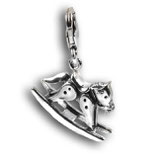 Charm-Anhänger Schaukelpferd aus 925 Sterling Silber