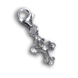 Charm-Anhänger Kreuz aus 925 Silber zum Einhängen