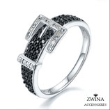 Gürtelring mit Diamant und Spinell Steinen