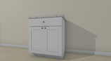 25" to 30" Vanity with Dummy Drawer and Double Door