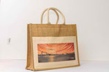 Jute Shopper Tasche   mit Motiv Skyline Kiel