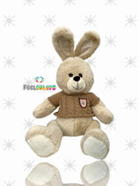 CONEJO CON SUETER TEJIDO CAFE