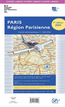 CARTE REGION PARISIENNE  2024 PLASTIFIEE  1 : 250 000