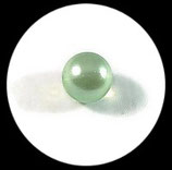 Perles nacrées limpide vert 15 mm , lot de 2 perles. PER236