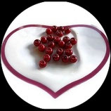 lot de 23 perles nacrées rouges 6 mm création bijoux. REF : 1515