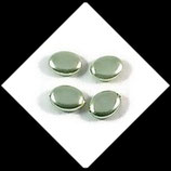 Palet ovale nacré 12 x 9 mm peridot  X 4 perles palets Réf : 712