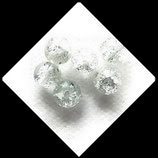 Perle en verre ronde givrée 8 mm transparente X 6 perles Réf : 376