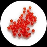 Perles de verre à facettes rouges  4 X 3 mm X 51 perles Réf : 868