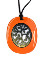 Horn Anhänger Hornanhänger braun orange  (426)