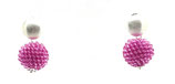 Rocailles- Glasperlen Ohrringe pink (354)