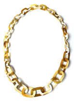 Horn Halskette  beige  (052)