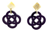 Hornohrringe aubergine lila plum  (479)