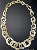 Horn Halskette matt beige Hornkette XL  (522)
