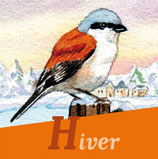 Magnet 4 saisons Oiseaux Hiver