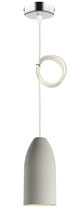 Betonlampe mit Textilkabel "Naturweiß" incl. PHILIPS LED Strahler (dimmbar, austauschbar)