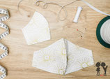 Nasen-Mund-Bedeckung BLUME gold