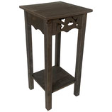 eHemco Plant Decorating Stand End Table Side Table with Storage Shelf, 11.8 by 11.8 by 23.7 Inches