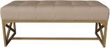 eHemco Modern Faux Leather Bench, 40.2 Inches, Gold