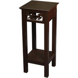 eHemco Plant Decorating Stand End Table Side Table with Storage Shelf