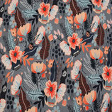 Baumwolljersey Druck – Blumenwelt