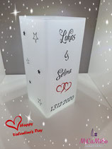 Lampe Liebe mit Namen & Datum