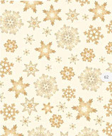 Baumwolle Fräulein von Julie Schneeflocken Creme  Gold Foil