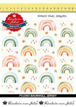 Baumwolljersey Regenbogen Bunt
