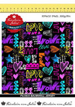 Baumwolljersey Love Bunt