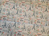 Baumwolldruck Love Paris