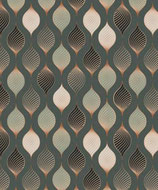 Baumwolle Fräulein von Julie Grün Rose Foil 20755/022