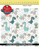 Musselin Double Gauze Dinos