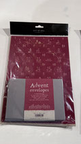 Adventskalender dunkelrot