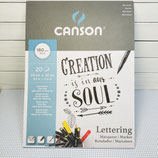 Letteringblock brillant weiss "creation is in our soul"