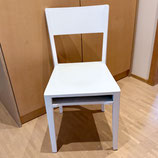Stuhl Holz, weiss lackert mit Ablagefach