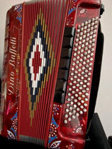 Akkordeon Dino Baffetti rot   41 Tasten - Musette - 5-chörig - 120 Bass  gebraucht