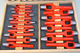 Locheisen / Lochstanzer aus Stahl im Set 19-tlg.