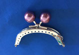 CLIC CLAC ARGENTO - PERLE PORPORA 8CM