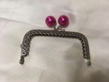 CLIC CLAC ARGENTO - PERLE  FUXIA 8,5CM